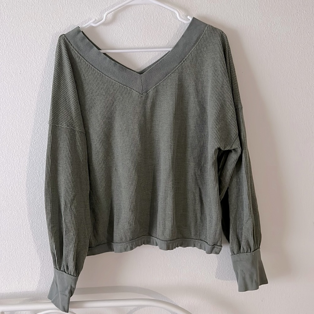 Waffle sweater